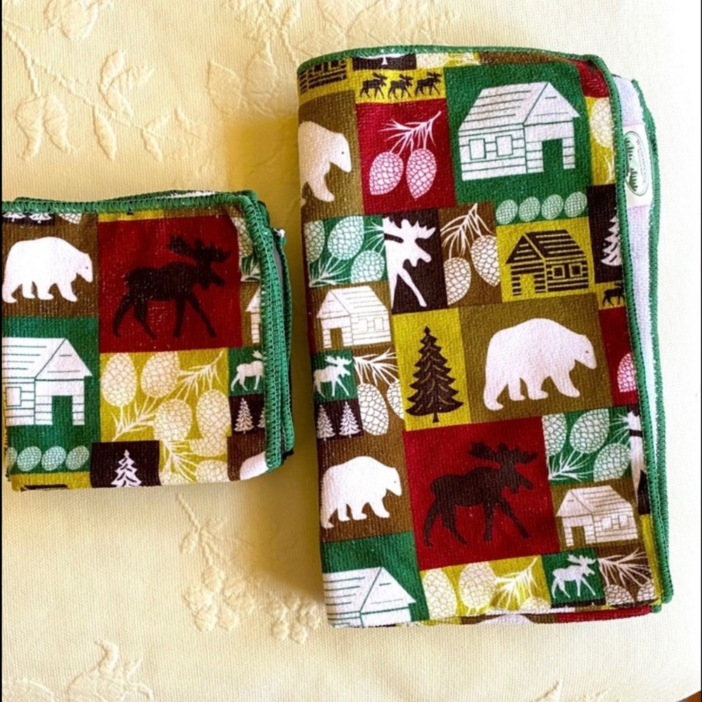 New wildlife dish towel & washcloth set